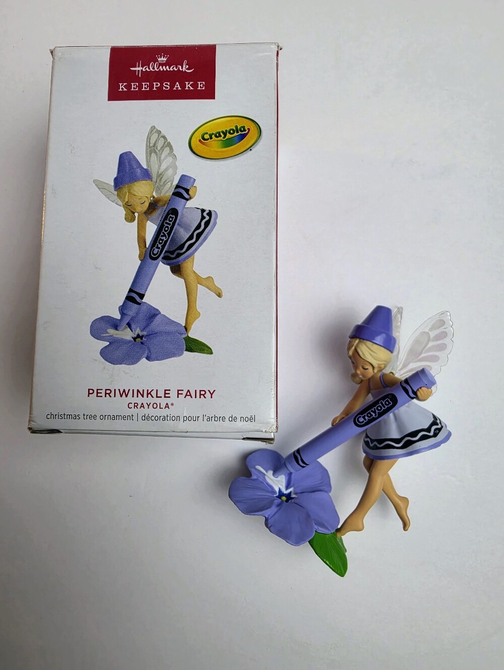 Hallmark Periwinkle Fairy Crayola Crayon 2023 Keepsake Christmas Ornament Boxed
